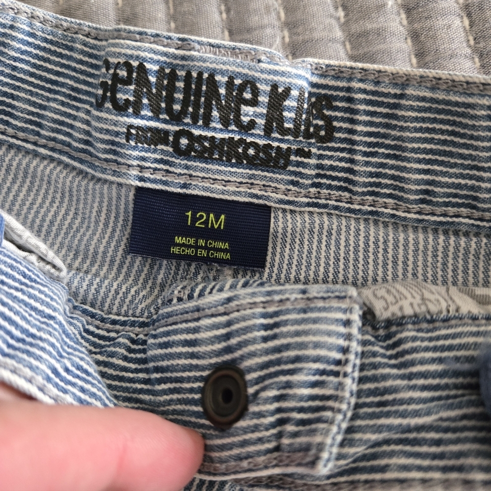 Stylish Striped By Oshkosh Kids Denim Shorts - Picture 3 of 3